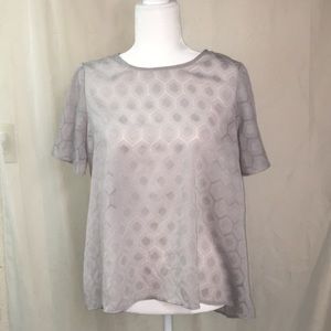 The Limited silver sheer blouse size M